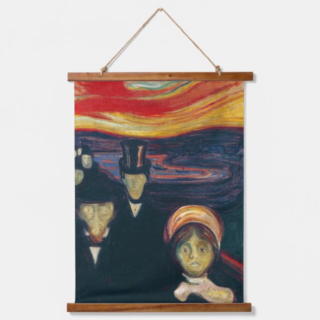 Edvard Munch - Anxiety Hanging Tapestry (Front)