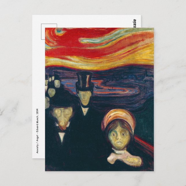 Edvard Munch - Anxiety Postcard (Front/Back)