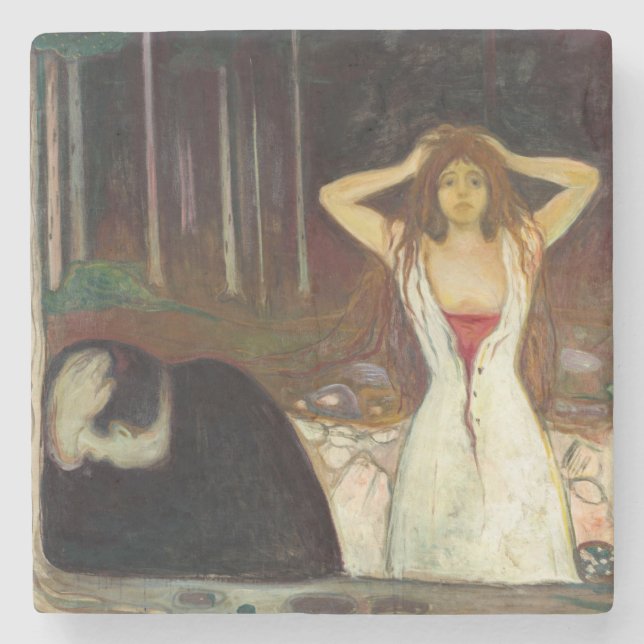 Edvard Munch - Ashes Stone Coaster (Front)