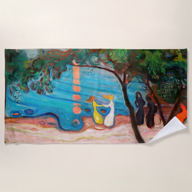 Edvard Munch - Dance on the Beach Beach Towel (Front)