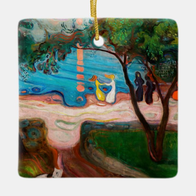 Edvard Munch - Dance on the Beach Ceramic Ornament (Front)