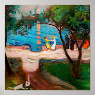 Edvard Munch - Dance on the Beach Poster