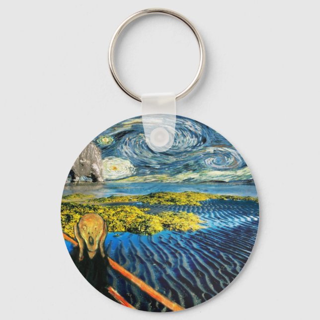 Edvard Munch - Edvard Meets Vincent Key Ring (Front)