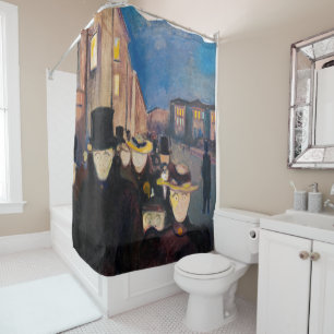 Edvard Munch - Evening on Karl Johan Street Shower Curtain