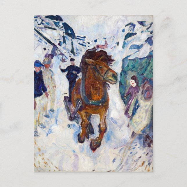 Edvard Munch Galloping Horse Postcard (Front)