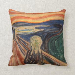 Edvard Munch Iconic The Scream Painting Cushion