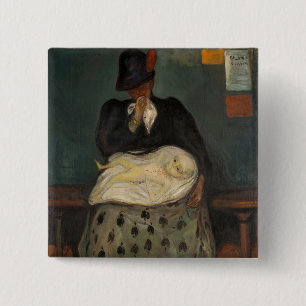 Edvard Munch - Inheritance 15 Cm Square Badge