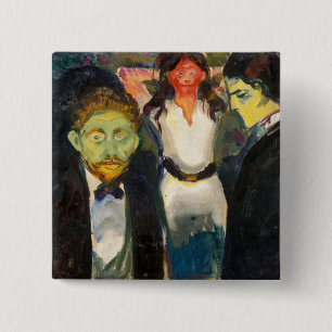 Edvard Munch - Jealousy 15 Cm Square Badge