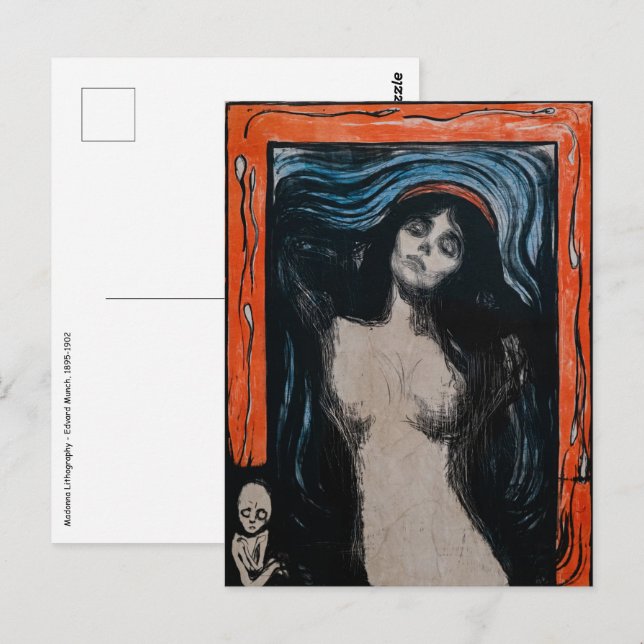 Edvard Munch - Madonna Lithography Postcard (Front/Back)