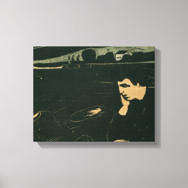 Edvard Munch - Melancholy III Canvas Print (Front)