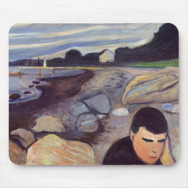Edvard Munch - Melancholy Mouse Pad (Front)