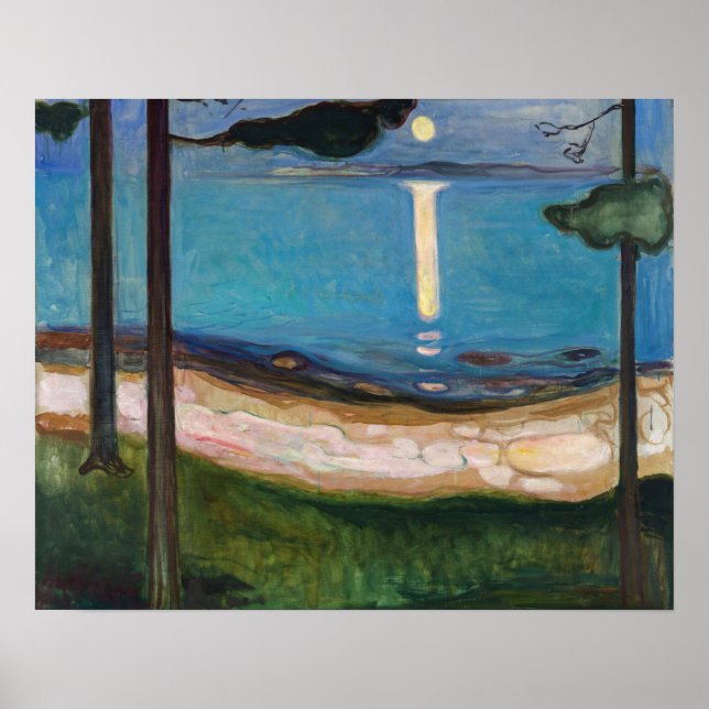 Edvard Munch - Moonlight Poster (Front)