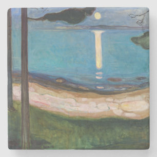 Edvard Munch - Moonlight Stone Coaster