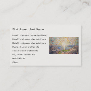 Edvard Munch Mural Painting The Sun (Solen) (1911) Business Card