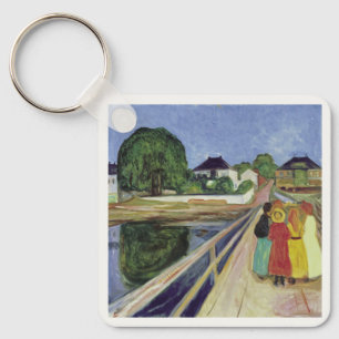 Edvard Munch Painting Girls on the Bridge (c 1902) Key Ring