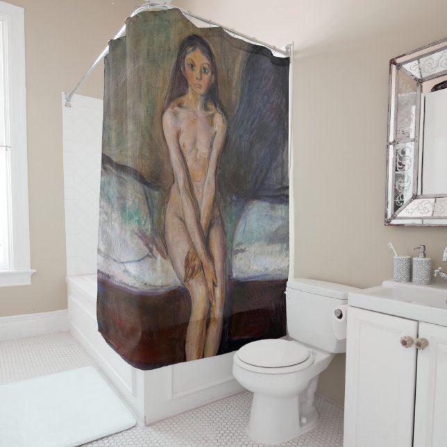 Edvard Munch - Puberty Shower Curtain (In Situ)