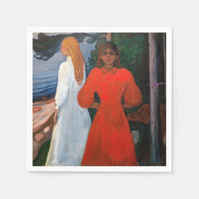 Edvard Munch - Red and White Napkin (Front)