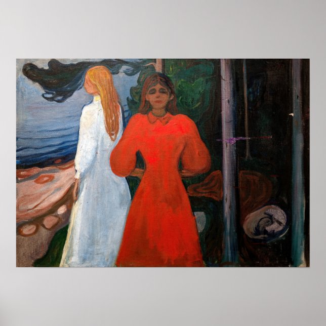 Edvard Munch - Red and White Poster (Front)