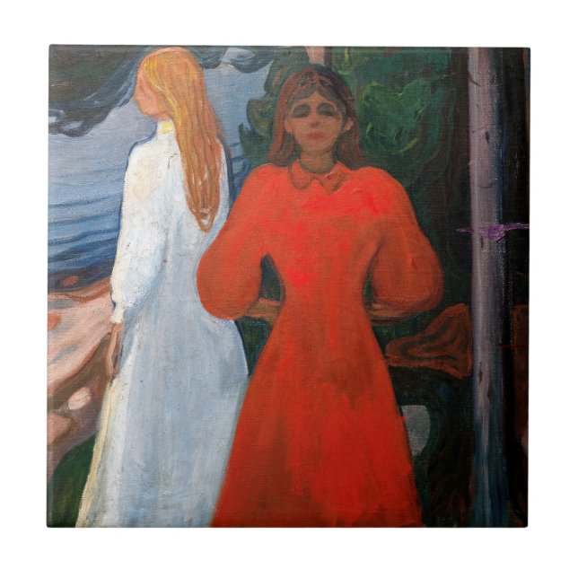 Edvard Munch - Red and White Tile (Front)