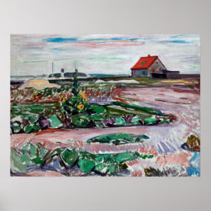 Edvard Munch - Seashore. Landscape near Lubeck Poster