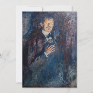 Edvard Munch - Self-Portrait with Cigarette Invitation