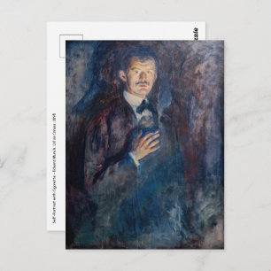 Edvard Munch - Self-Portrait with Cigarette Postcard