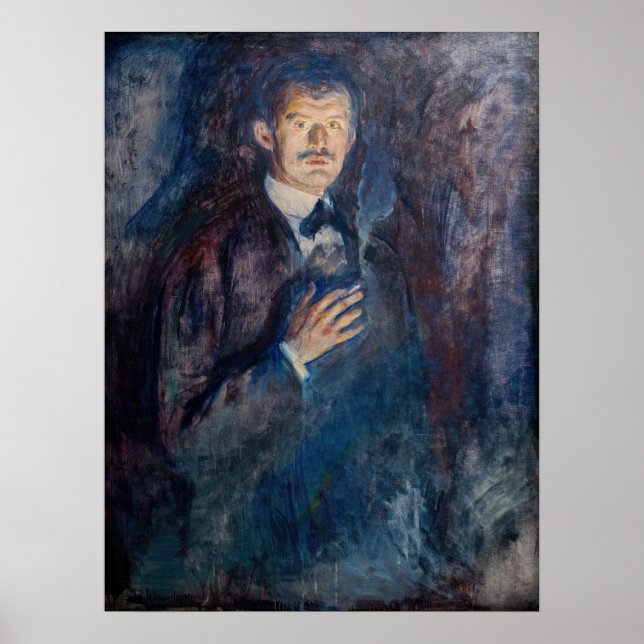Edvard Munch - Self-Portrait with Cigarette Poster (Front)