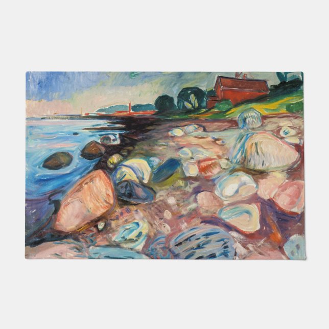 Edvard Munch - Shore with Red House Doormat (Front)