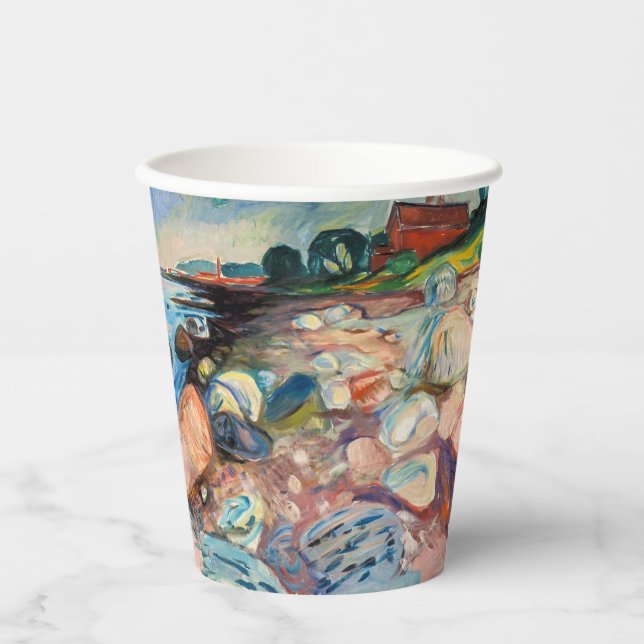 Edvard Munch - Shore with Red House Paper Cups (Front)
