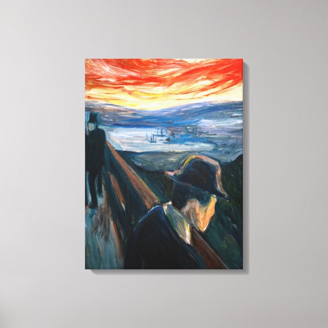 Edvard Munch - Sick Mood at Sunset, Despair 1892 Canvas Print (Front)