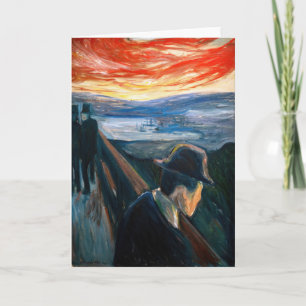 Edvard Munch - Sick Mood at Sunset, Despair 1892 Card