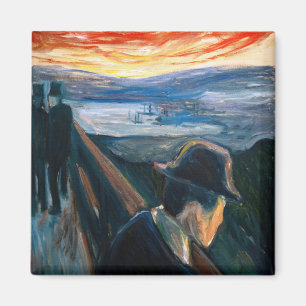 Edvard Munch - Sick Mood at Sunset, Despair 1892 Magnet