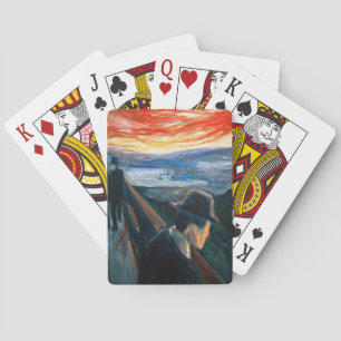 Edvard Munch - Sick Mood at Sunset, Despair 1892 Playing Cards