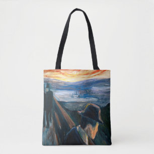 Edvard Munch - Sick Mood at Sunset, Despair 1892 Tote Bag