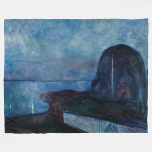 Edvard Munch - Starry Night 1893 Fleece Blanket