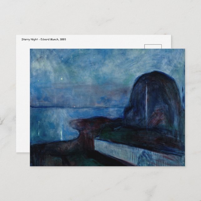 Edvard Munch - Starry Night 1893 Postcard (Front/Back)