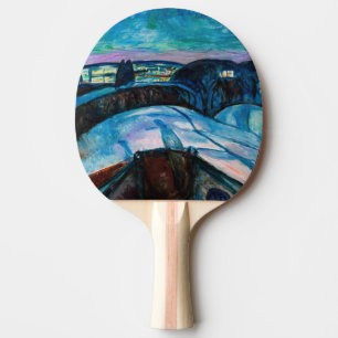 Edvard Munch - Starry Night 1922 Ping Pong Paddle