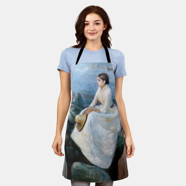 Edvard Munch - Summer Night, Inger on the Beach Apron (Worn)