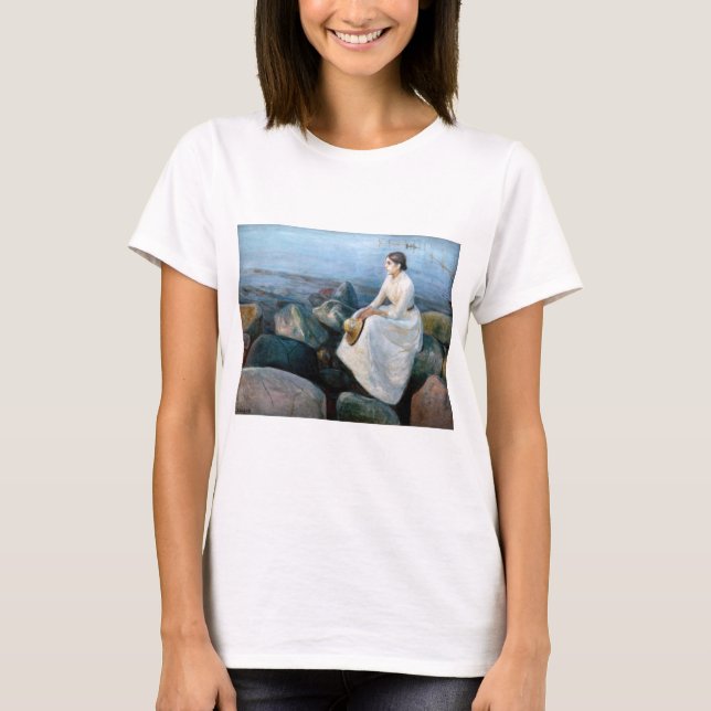 Edvard Munch - Summer Night, Inger on the Beach T-Shirt (Front)