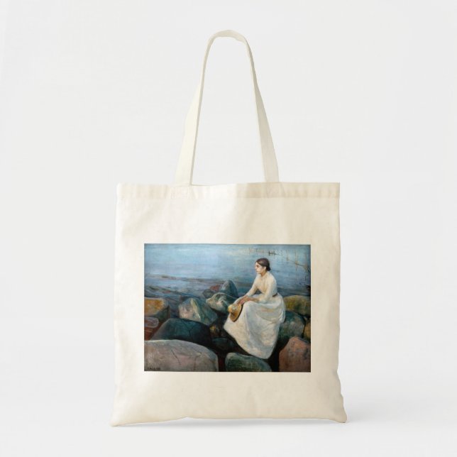 Edvard Munch - Summer Night, Inger on the Beach Tote Bag (Front)