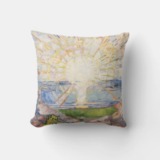 Edvard Munch Sunrise Art Nouveau Expressionism Cushion