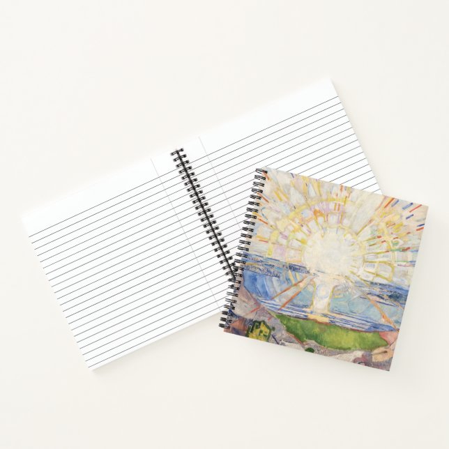 Edvard Munch Sunrise Art Nouveau Expressionism Notebook (Inside)