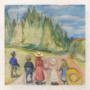 Edvard Munch - The Fairytale Forest Glass Coaster