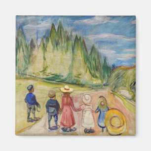 Edvard Munch - The Fairytale Forest Magnet