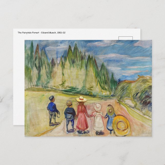 Edvard Munch - The Fairytale Forest Postcard (Front/Back)