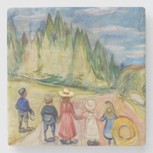 Edvard Munch - The Fairytale Forest Stone Coaster