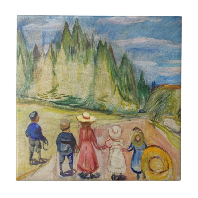 Edvard Munch - The Fairytale Forest Tile (Front)