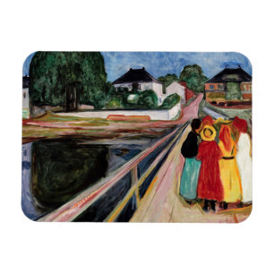 Edvard Munch - The Girls on the Bridge 1902 Magnet