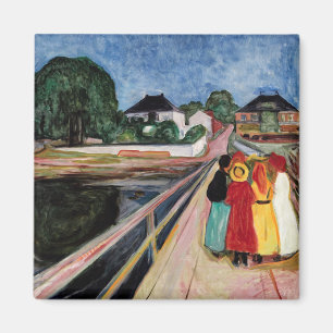 Edvard Munch - The Girls on the Bridge 1902 Magnet