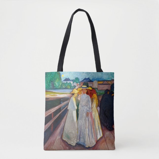 Edvard Munch - The Girls on the Bridge 1903 Tote Bag (Front)